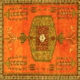 thumbnail image 1 of Ahgly Company Machine Washable Indoor Square Persian Yellow Traditional Area Rugs, 4' Square, 1 of 4