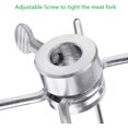 thumbnail image 2 of FrostHike N & N 304 Stainless Steel Rotisserie Meat Forks(1-Pair) - Fits 3\\/16-Inches Hexagon, 1\\/4-Inches Square & 3\\/8-Inches Round Rotisserie Spit Rods, 2 of 5