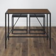 thumbnail image 3 of Vifah V817 Riley Indoor Metal Pub Dining Table with Metal Frame, Walnut, 3 of 4