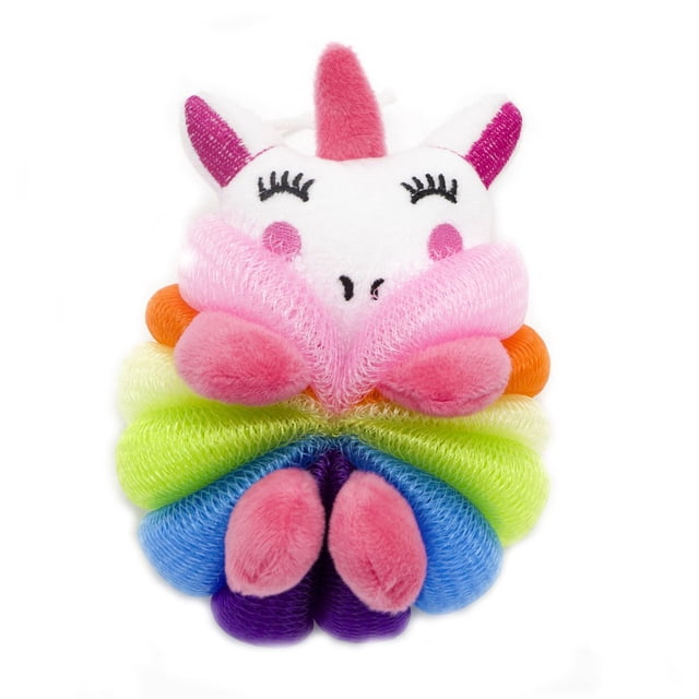 Pouf en Maille au Design de Dessin Animé Coloré, Éponge de Douche pour Lavage, Maille de Nettoyage pour Enfants, Tout-Petits, Adultes