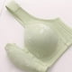thumbnail image 4 of Puntoco Bralettes para mujer, estilo sin aros de acero, estampado, fruncido, botón central, ropa interior transpirable, sujetador de uso diario, 4 of 4
