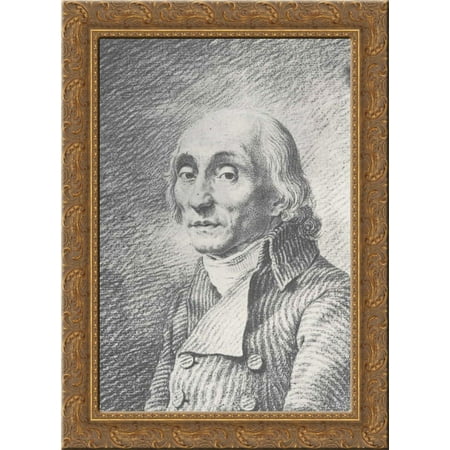Ernst Theodor Johann Bruckner 24x18 Gold Ornate Wood Framed Canvas Art by Caspar David Friedrich