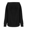 thumbnail image 6 of CQONEPT Women's Sweatshirts Off Shoulder Dressy Casual Pullover Tops Drawstring Trendy Going Out Clothes Black 2XL, 6 of 6
