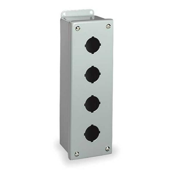 Wiegmann Pushbutton Enclosure,30mm,4 Holes,Steel PSL4
