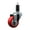Swivel - No Brake - 1-1/4" Stem, variant on 4 Inch Red Poly Wheel Swivel 1 Inch Expanding Stem Caster SCC