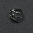 thumbnail image 3 of Bague Vintage en Acier Titane Pieuvre Monstre Marin Calmar Kraken Punk Antique Rétro, 3 of 8