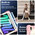 thumbnail image 2 of Funda Resistente a Golpes para iPad A16 11th / iPad A16 10th, Funda Protectora de Silicona Anti-caída + Capa de PC con Asa Giratoria de 360°, Correa para el Hombro, Rosa, para iPad A16 11th/10th, 2 of 8