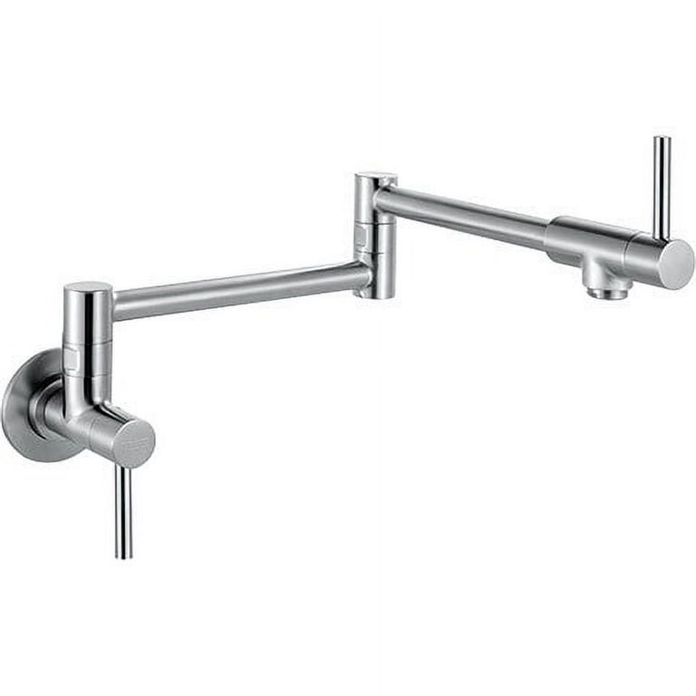Franke Logik Stainless Steel 2-Handle Wall Mount Pot Filler Handle Kitchen Faucet Franke Logik Stainless Steel 2-Handle Wall Mount Pot Filler Handle Kitchen Faucet