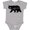 AC-Heather Grey, variant on California Black Bear Silhouette Boys or Girls Baby Bodysuit