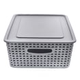 thumbnail image 4 of Set De 4 Cajas, Canastas Organizadoras Tipo Rattan Gris, 4 of 6