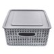thumbnail image 4 of Set De 4 Cajas, Canastas Organizadoras Tipo Rattan Gris, 4 of 6