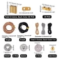 thumbnail image 4 of DIY Kit de Fabrication de Bracelet en Cordon Incluant Perles de Rocaille en Verre Cuir de Vachette Cordon Tige en Alliage & Boutons en Résine Fil en Polyester Ciré Couleur Mixte Cordon : 19m/boîte, 4 of 6