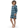 thumbnail image 3 of Fruit of the Loom Women's Beyond Soft Long Sleeve Button Down Flannel Sleepshirt, Sizes S-4X, 3 of 5