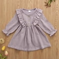 thumbnail image 4 of Shachafan And Autumn Girls Ruffle Dress Color Pleated Style Casual Party Wear For Toddler Children Elegant Daily Outfit Heart Dresses, 4 of 6
