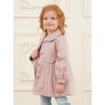 thumbnail image 3 of famuka Baby Girl Trench Coat Dress Toddlers Spring Fall Button Down Jacket with Tulle, 3 of 10