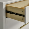 thumbnail image 6 of MoDRN Glam 3 Drawer Dresser, Bianca White with Satin Brass, 6 of 7