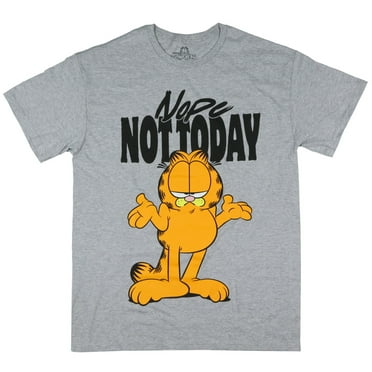 Garfield T-Shirt Men's Nope Not Today Adult Funny Graphic Print Short Sleeve Tee