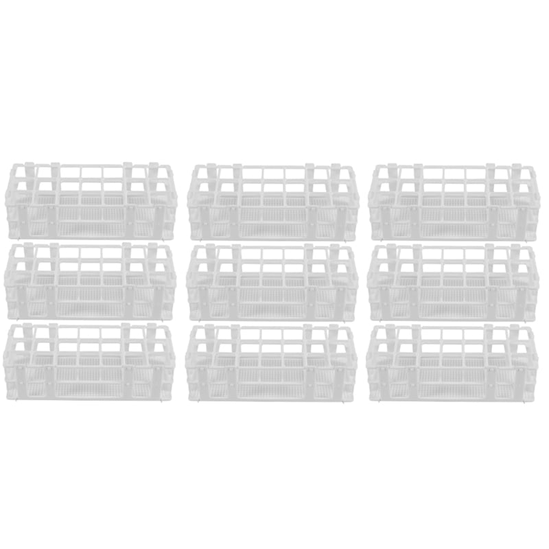 9 Packs Plastic Test Tube Rack, 21 Holes Lab Test Tube Rack Holder for