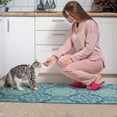 thumbnail image 4 of Bohemian Geometric Patterns Kitchen Rugs and Mats Sets Of 2, Funny Kitchen Decoration Rubber Backing Non-Slip Absorbent Mats for Sink Waterproof Runner Rug for Laundry Room 17x30+17x48inch, 4 of 7