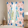 thumbnail image 3 of Feelyou Pink Blue Robot Curtains Pack of 2 (52x84 Each), Boys Girls Window Curtains, 3 of 6