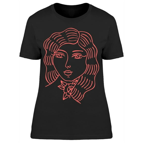 Girl Doodle Icon T-Shirt Women -Image by Shutterstock, Female x-Large