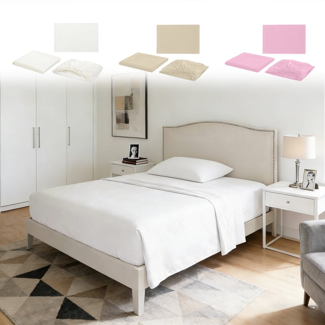 Sentmoon Mattress Protector Solid Color Brushed Microfiber 3 Piece Bedding Set Modern Plain Duvet Cover with Sheet Pillowcases Soft Warm Home Bedroom Bedding Decor