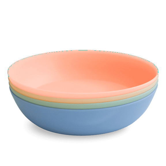 Essential PP Set of 4 Low Bowls, Assorted, 8.63"