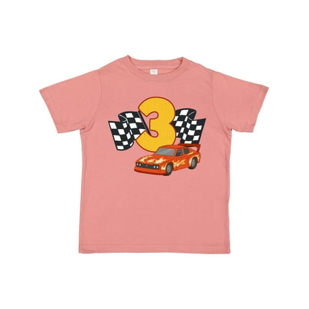 

Inktastic Number Three Race Car Gift Toddler Boy or Toddler Girl T-Shirt