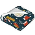 thumbnail image 4 of Bingfone Holiday Christmas Cookies Print Flannel Fleece Blanket Throw Blanket For Bed,Sofa,Couch,Travel,Camping(60"X50"), 4 of 9