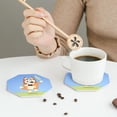 thumbnail image 6 of Lsque Bluey Pattern 4" Drink Coasters Set of 6, Leather Absorbent Coasters, Table Coaster Set Decorative Coffee Cup Coasters Housewarming Gift, 6 of 7