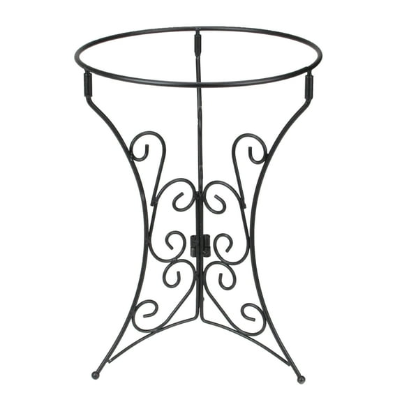 Northlight 11.25" Black Ornate Standing Outdoor Garden Gazing Ball Stand