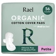 thumbnail image 1 of Toallas sanitarias Rael para mujer, algodón orgánico, 56 unidades, 1 of 7