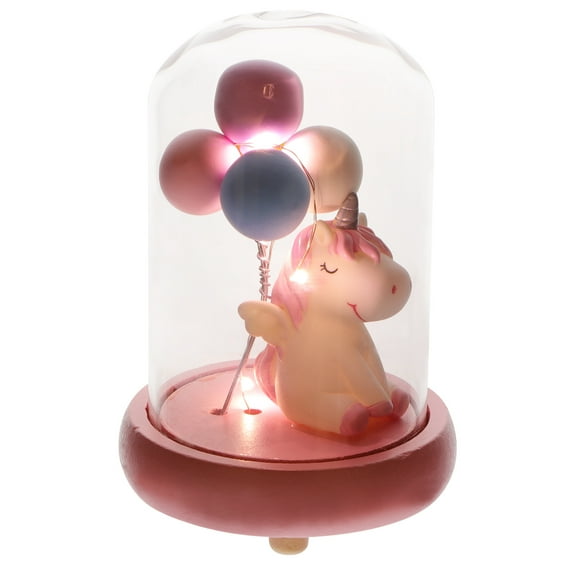 FOLOYORI 1Pc Pink Unicorn Balloon Night Lamp for Bedroom with Led Light