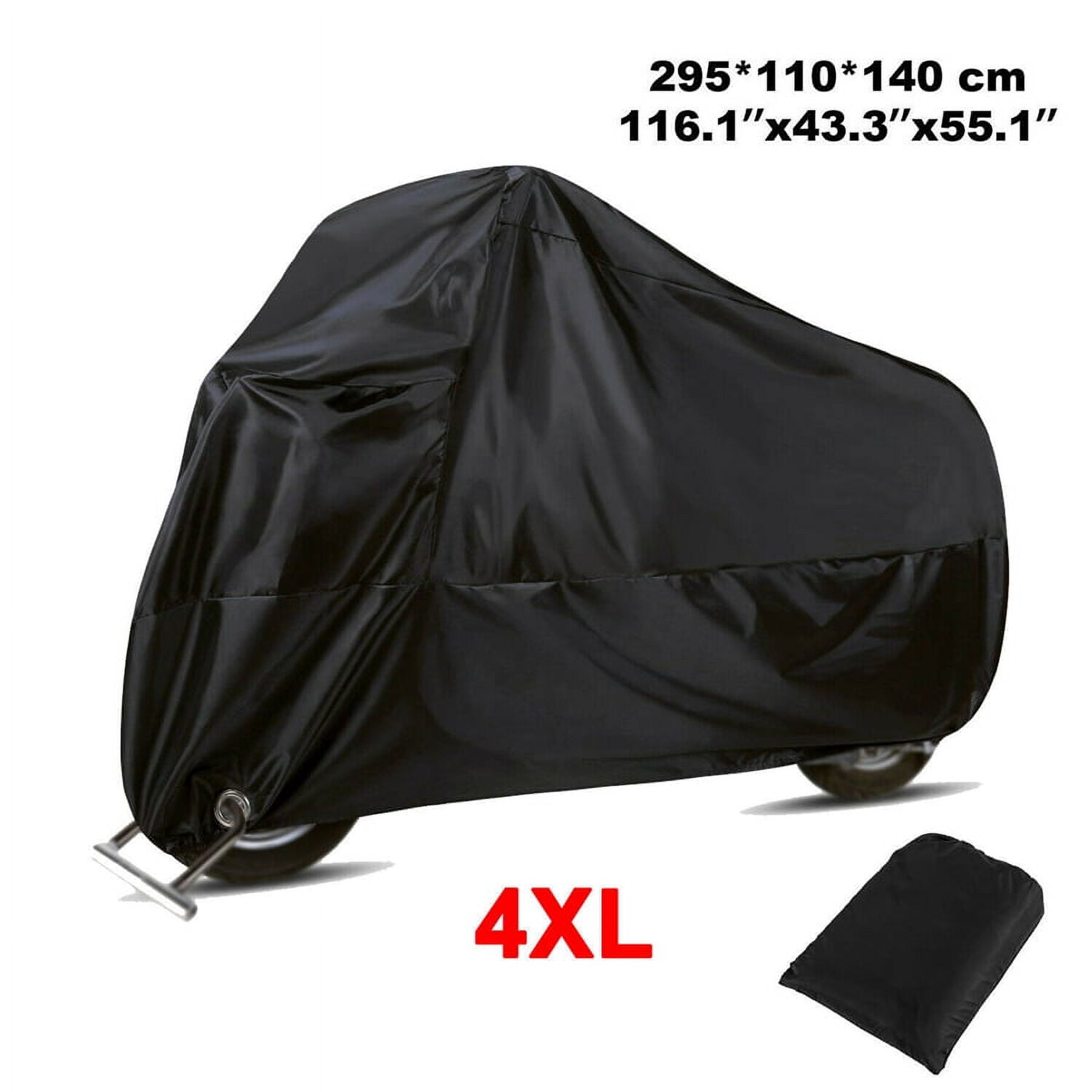 Zyutaosan Product: Xxxxl Motorcycle Cover Rain Dust Waterproof Protector Outdoor Black Color