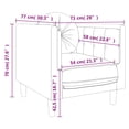 thumbnail image 4 of vidaXL Fauteuil de Sofa avec Coussin en Velours Gris Foncé, 4 of 5