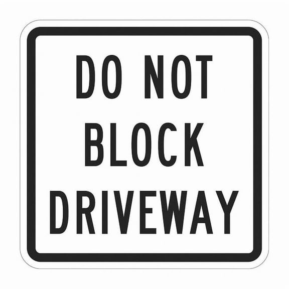 Lyle No Parking Sign, 12" W, 12" H, English, Aluminum, White T1-1642-DG_12x12