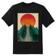 thumbnail image 5 of Plus Size Shirt for Women Black Tops for Women Short Sleeves Shirt for Women Abstract Sun T Shirt Crewneck Shirt for Women XL, 5 of 5