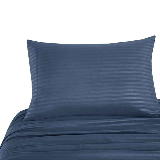 3/4 Piece Stripe Sheets Sateen Weave Bed Fitted Sheet Set; Bed Sheet Set Pillowcase Fitted Sheet Toal Bed Cover Kit Home Bedding Set