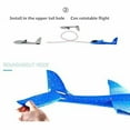 thumbnail image 3 of 4 Pack Airplane Toys, 19" Large Throwing Foam Plane, 2 Flight Mode Foam Gliders, Birthday Gifts for Kids 3 4 5 6 7 8 9 10 11 12 Year Old Boys Kids Girls, Outdoor Yard Family Game Toys (Blue Plane), 3 of 7