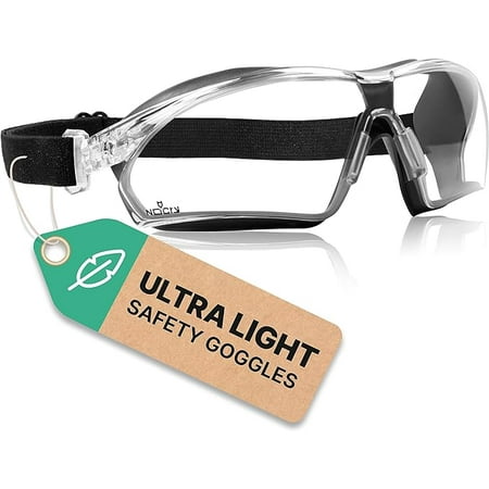 

NoCry Anti Fog Safety Goggles for Women with Premium Anti Scratch Coating; ANSI Z87 Certified Chemistry Goggles Protective Goggles with Adjustable Headband — Perfect Dust Goggles and Science Goggles