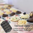 thumbnail image 2 of 2 Pack Mini Muffin Cheesecake Pan With Removable Bottom, 12 Cavity Cupcake Pan, 2 of 5