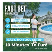 Bestway Fast Set 10x26 Stacked Stone Inflatable Pool Outdoor Set