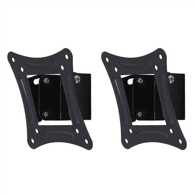 2X Support Mural Universel pour Écran LCD LED 14-26 Pouces Hauteur Réglable Rétractable pour Tv-C12