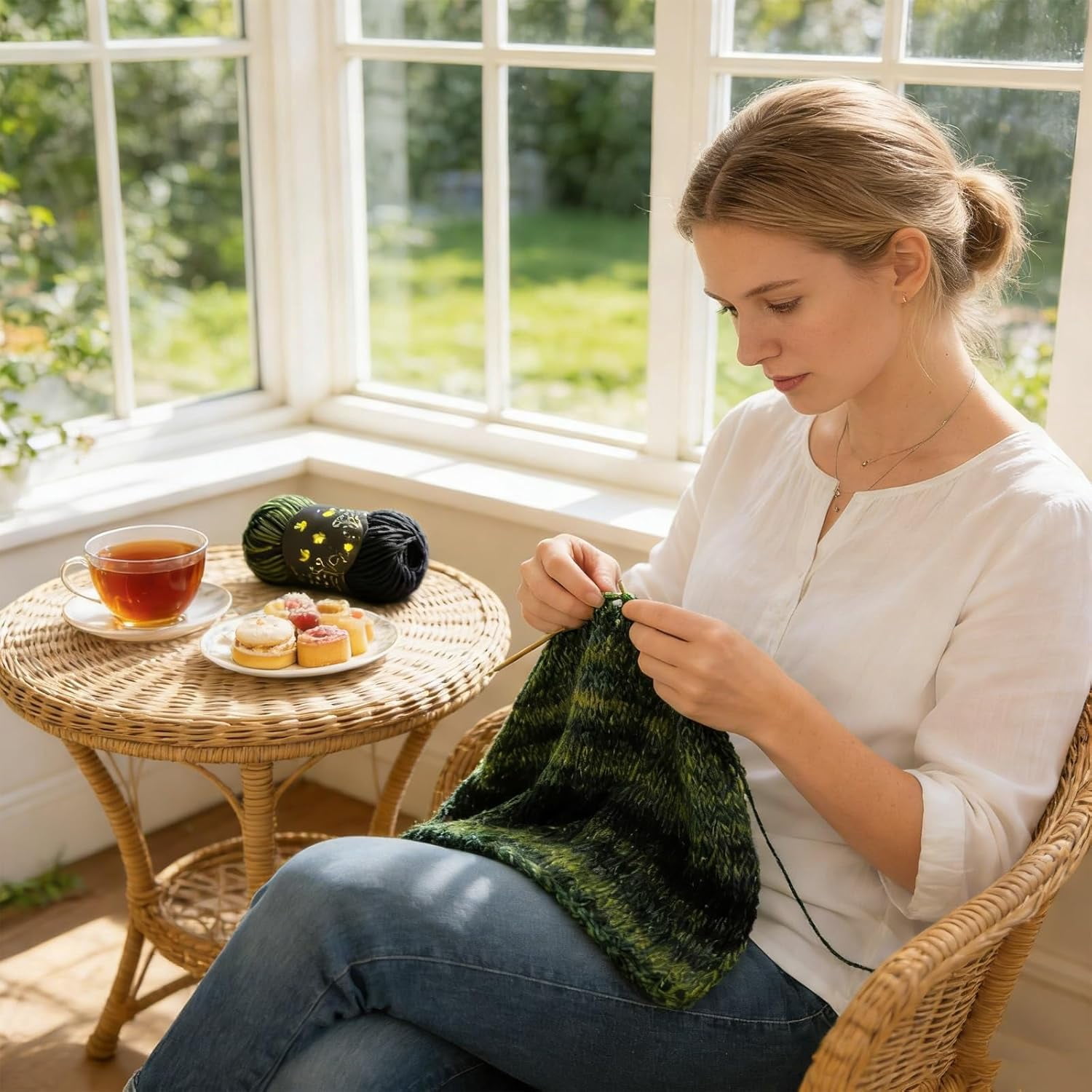 Firefly Yarn, Iridescent Shimmer Yarn for Knitting & Crocheting, Lightweight Warm and Soft Yarns for Shawls, Scarves, and Cardigans – A Touch of Magic in Every Stitch(1Pc)