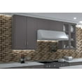 thumbnail image 2 of Saga Historical Brown 1-in. Brick Joint Matte Glass and Marble Mosaic Wall and Floor Tile, 2 of 6
