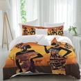 thumbnail image 2 of Black Orange Girls Boho Bedding 3 Piece Duvet Cover Set California King, Vintage Ethnic Abstract Art Soft Microfiber Comforter Cover with Zipper Closure & Pillowcases, FadeResistant Quilt Cover, 2 of 9