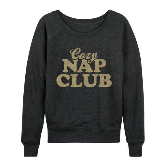 Instant Message - Cozy Nap Club - Women's Lightweight French Terry Long Sleeve Shirt