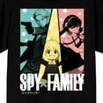 thumbnail image 2 of Spy X Family Character Grid Boy's Black Crew Neck Short Sleeve T-shirt-4XL, 2 of 3