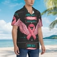 thumbnail image 3 of Logiee Ribbon With Angel Wings Print Mens Hawaiian Shirts,Loose-Fit Short Sleeve Button Down Tropical Aloha Beach Shirt,Summer Vacation Wedding Tops,3X-Large, 3 of 7