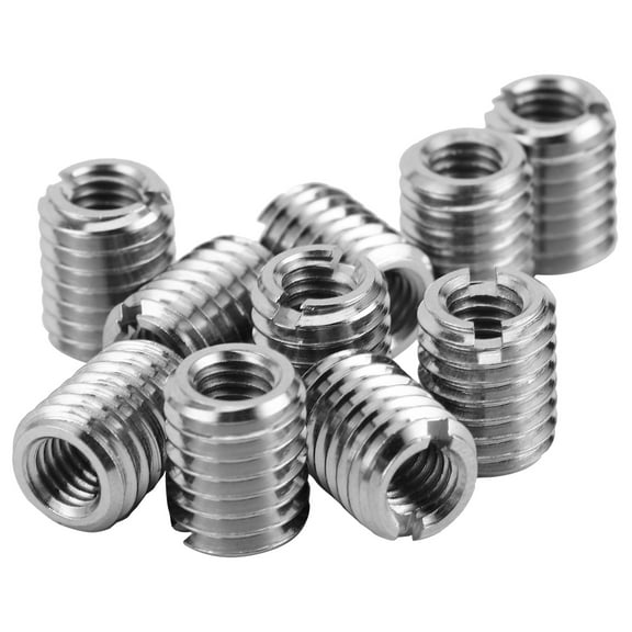 Thread Repairing Tool,10pcs Thread Insert Kit Reducing Nut 303 Stainless Steel Female M5x0.8 Male M8x1.25 0.4in Length,Screw Thread Insert